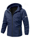 Navy Blue Fleece Lined Winter Jacket - Hood & Comfort