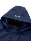 Navy Blue Fleece Lined Winter Jacket - Hood & Comfort