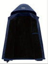 Navy Blue Fleece Lined Winter Jacket - Hood & Comfort